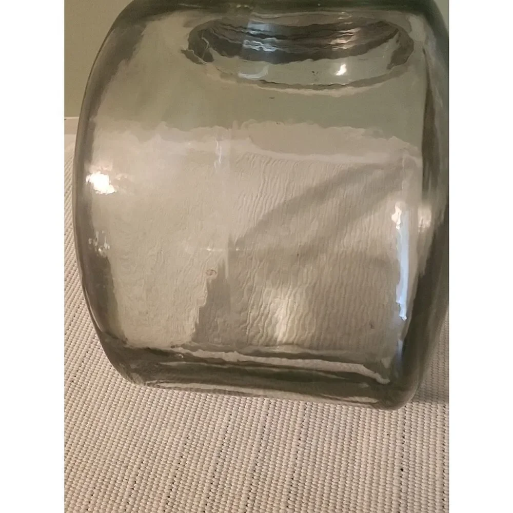 Clear Glass Kitchen Canister with Silver Lid